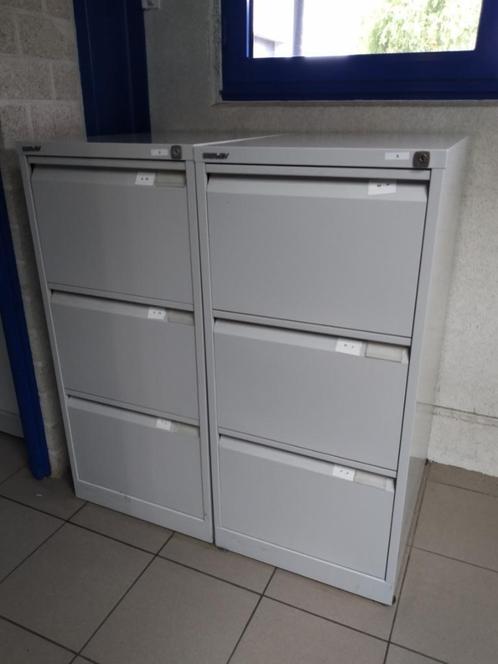 Classeur suspendu Bisley Basic à 3 tiroirs gris clair, Maison & Meubles, Armoires | Commodes, Utilisé, 100 à 150 cm, Moins de 50 cm