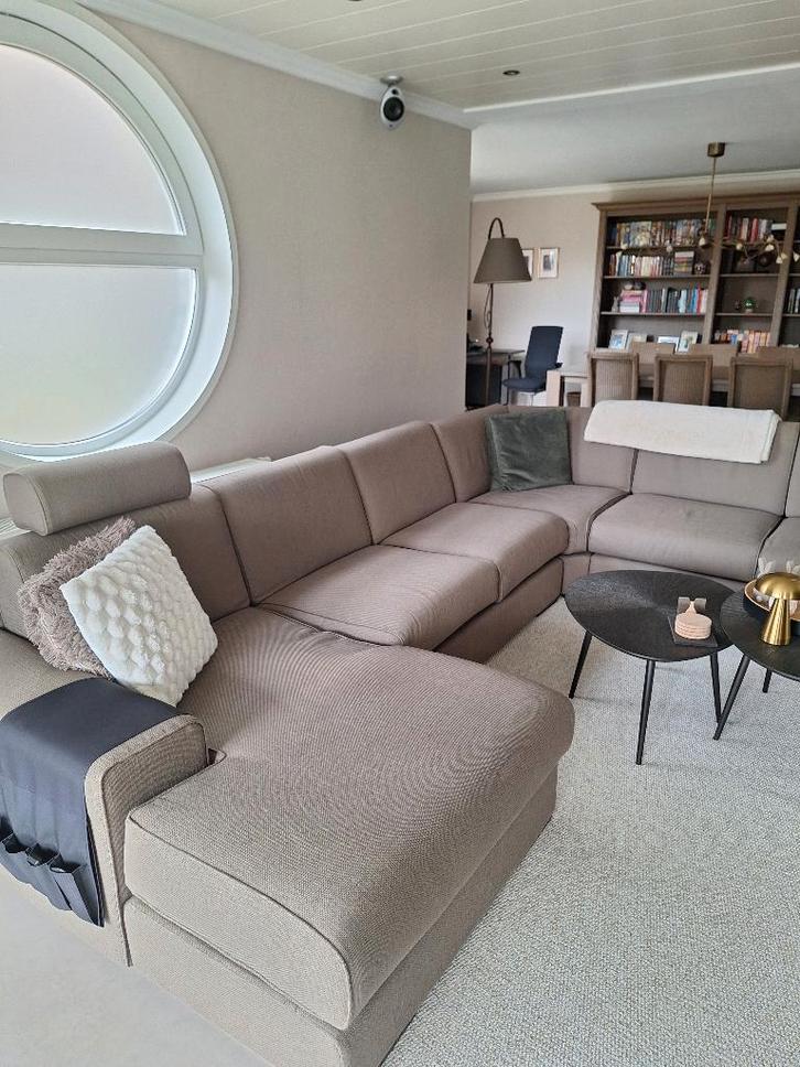 Ruime moderne hoekzetel, Maison & Meubles, Canapés | Coins salons complets, Utilisé, Enlèvement