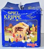 Haba : kerstkribbe - kerststal in natuurlijk hout, +2 jr, Diversen, Ophalen of Verzenden, Zo goed als nieuw