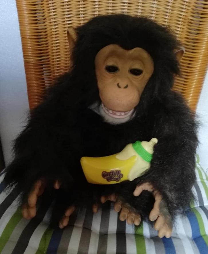 Fur Real friends cuddle chimp, Kinderen en Baby's, Speelgoed | Knuffels en Pluche, Zo goed als nieuw, Overige typen, Ophalen