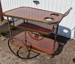 Antieke serveerwagen met koper/ messing, Ophalen, Gebruikt