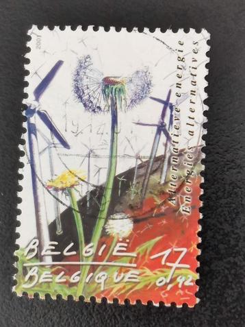 Belgique 2001 - 20e siècle - fleurs - moulins à vent, Enlèvement ou Envoi, Affranchi