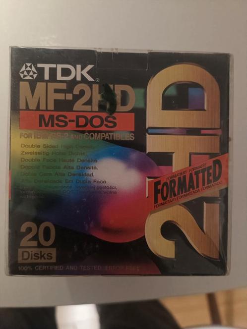 Disquettes TDK MF-2HD 1,44 Mo., Informatique & Logiciels, Disques enregistrables, Comme neuf, Double face, Enlèvement