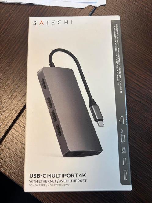 Hub dockingstation satechi multiport 4K USb c ethernet neuf, Computers en Software, Dockingstations, Ophalen of Verzenden