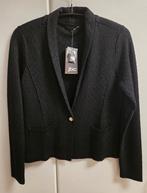 Geklede zwarte gebreide vest met glansdraad, L, Kleding | Dames, Ophalen of Verzenden, Nieuw