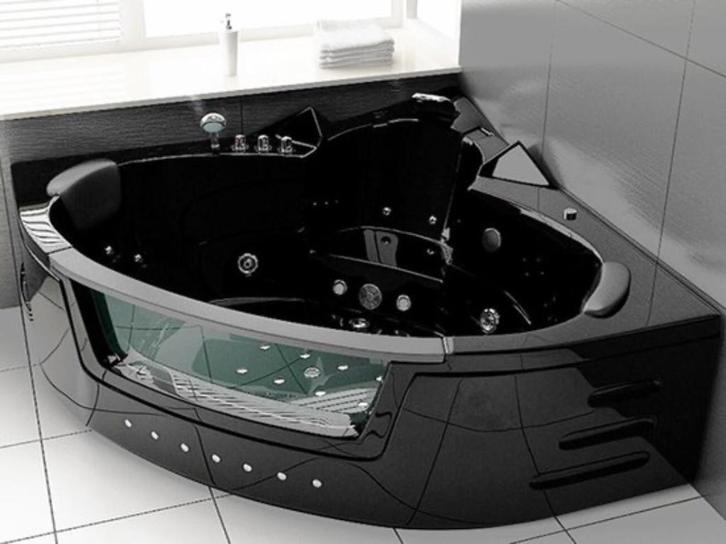 Bubbelbad - Vonato - Andorra - 2 persoons Kleur: Zwart, Huis en Inrichting, Badkamer | Badkamermeubels, Nieuw, Overige typen, Minder dan 100 cm