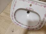 Lavabo, porcelaine de paris, roze bloemetjes, Huis en Inrichting, Ophalen, Zo goed als nieuw