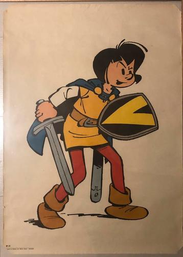 Peyo Johan & Pirrewiet - poster Johan Dupuis beschikbaar voor biedingen