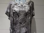 Grijze dames T-shirt - panter - mt 50/52 - Ladies + size, Enlèvement ou Envoi, Taille 46/48 (XL) ou plus grande, Gris, Manches courtes