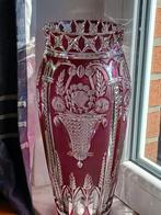 Val Saint-Lambert / Joseph Simon Vase en cristal doublé 1926, Antiek en Kunst, Ophalen of Verzenden