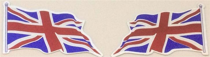 Union Jack [Engelse vlag] metallic sticker set #6, Motoren, Accessoires | Stickers, Verzenden