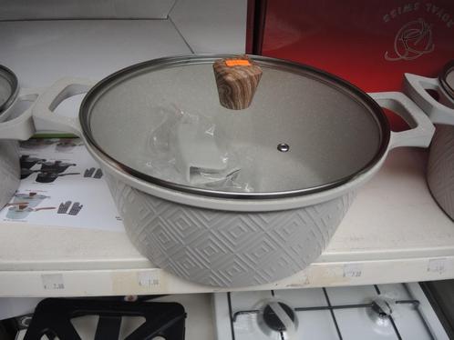 Pan wit 28 cm, Huis en Inrichting, Keuken | Potten en Pannen, Nieuw, Koekenpan of Braadpan, Aluminium, Inductieplaat, Keramische plaat