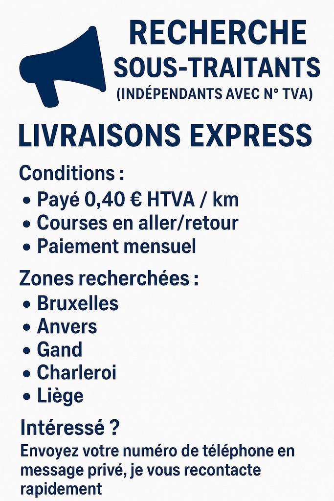 Recherche livreur express, Offres d'emploi, Emplois | Chauffeurs