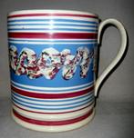 PETRUS REGOUT MAASTRICHT GROTE MUG WORMDECOR CA 1845, Antiek en Kunst, Antiek | Keramiek en Aardewerk, Ophalen of Verzenden