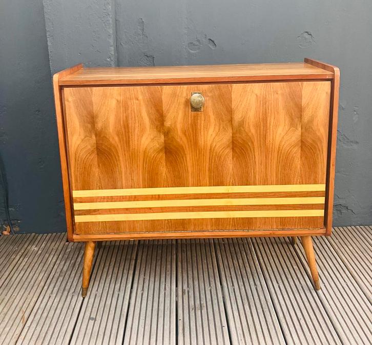 Vintage two tone schoenenkast teak, Huis en Inrichting, Kasten | Schoenenkasten, Zo goed als nieuw, Ophalen