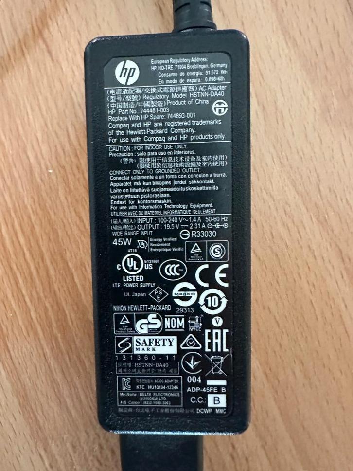 Chargeur pour anciens ordinateurs portables HP, Informatique & Logiciels, Ordinateurs portables Windows, Comme neuf, Enlèvement