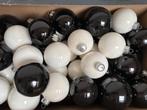 Glazen kerstballen wit en zwart, Diversen, Kerst, Ophalen, Nieuw