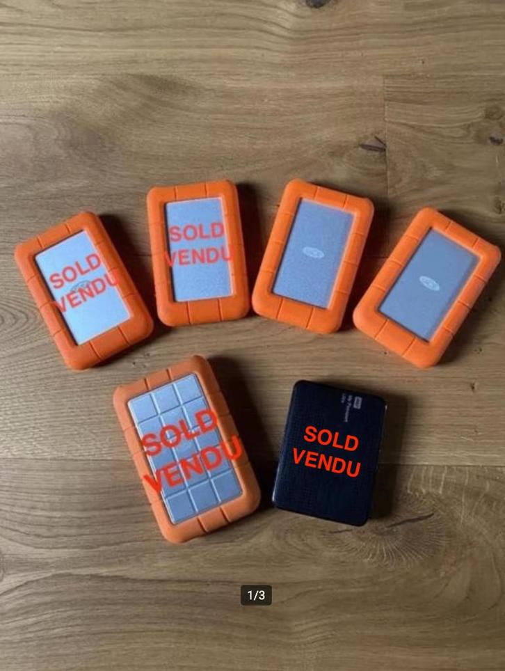 LACIE - WD harde schijf in perfecte staat, Computers en Software, Harde schijven, Nieuw, Extern, SSD, USB, Ophalen of Verzenden