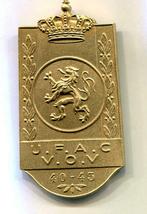 Medaille, Badge UFAC - VOV, 1940-45, Erkentelijkheid, WO2, Verzamelen, Ophalen of Verzenden, Landmacht, Embleem of Badge