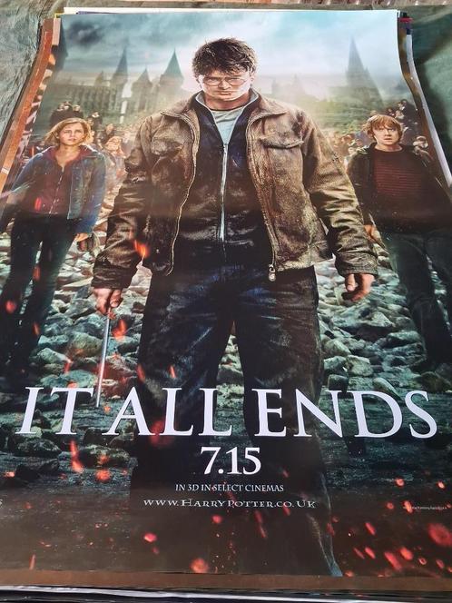cinema affiche  harry potter it all ends, Verzamelen, Harry Potter, Zo goed als nieuw, Boek of Poster, Ophalen of Verzenden