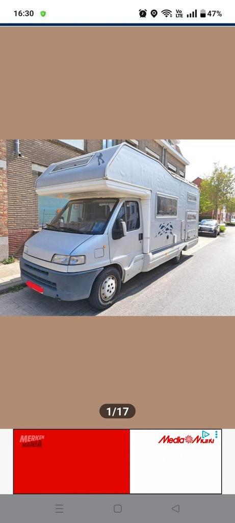 Mobile home, Caravans en Kamperen, Mobilhomes, Particulier, Fiat, Fiat, Diesel, Douche, Fietsendrager, Luifel, Ophalen