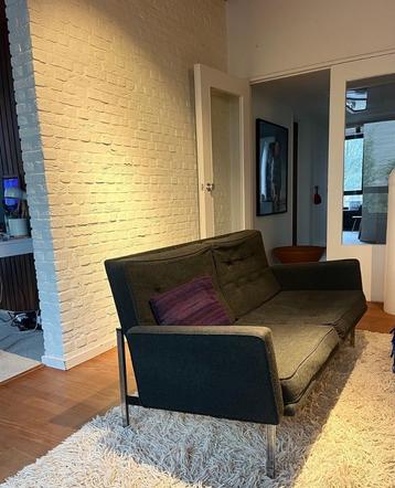 CANAPÉ 2 PLACES FLORENCE KNOLL « PARALLEL BAR », 75 à 100 cm, Tissus, Moins de 150 cm, Banc droit