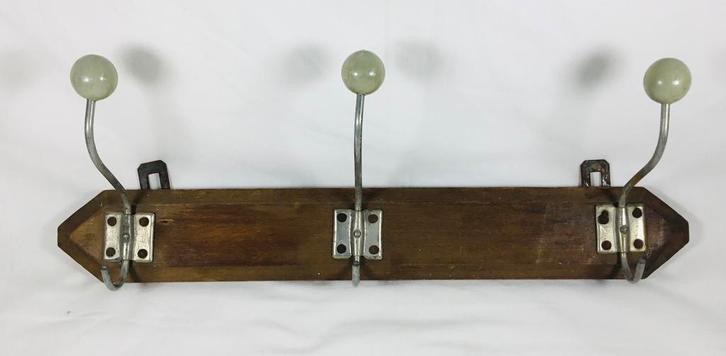 Vintage houten modernist spage age design kapstokje, Verzamelen, Retro, Huis en Inrichting, Ophalen of Verzenden