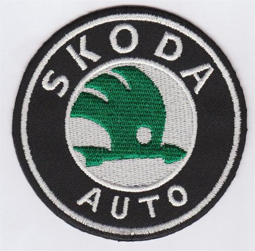 Skoda Auto stoffen opstrijk patch embleem, Verzamelen, Automerken, Motoren en Formule 1, Nieuw, Verzenden