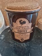 Koffie bewaarpot met kurk deksel, Ophalen, Zo goed als nieuw