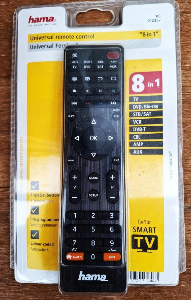 HAMA universele afstandsbediening, Audio, Tv en Foto, Afstandsbedieningen, Nieuw, Universeel, Dvd, Tv, Verzenden