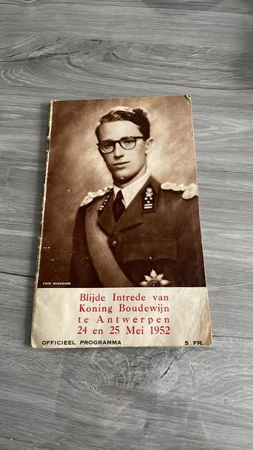 Boekje intrede koning Boudewijn 1952 beschikbaar voor biedingen