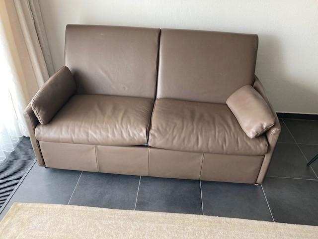 leder zetelbed, Huis en Inrichting, Fauteuils, Gebruikt, Leer, 125 cm of meer, 75 tot 100 cm, Ophalen