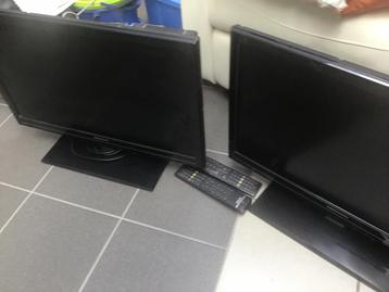 2 télévisions avec lecteur DVD intégré, Enlèvement, Comme neuf, LCD