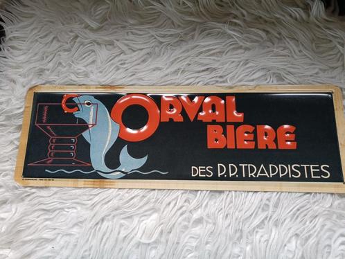 Orval metalen bord Franse versie, Verzamelen, Biermerken, Nieuw, Reclamebord, Plaat of Schild, Overige merken, Ophalen of Verzenden