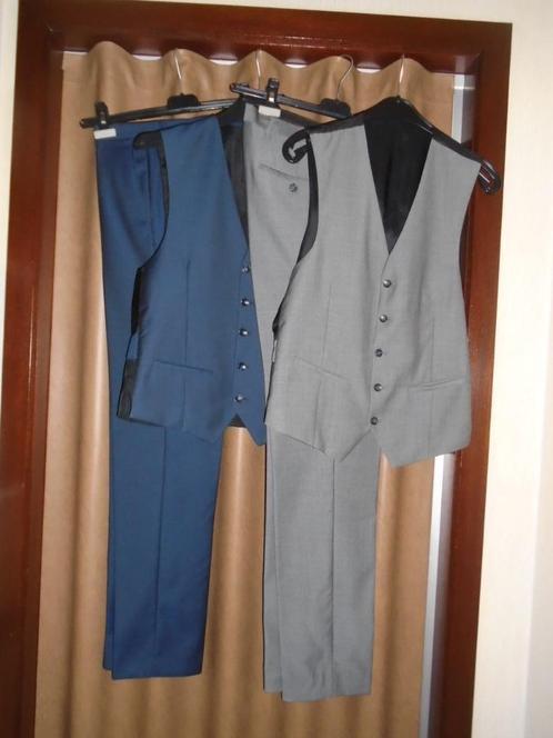 Zomerse tweedelige  heren kostuums - pakken  48 / 50 (M), Kleding | Heren, Kostuums en vesten, Zo goed als nieuw, Maat 48/50 (M)