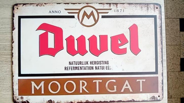 Prachter bord van het biermerk Duvel, Verzamelen, Biermerken, Nieuw, Reclamebord, Plaat of Schild, Duvel, Ophalen of Verzenden