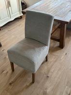 Landelijke Eetkamerstoelen met Linnen Hoezen, Huis en Inrichting, Stoelen, Ophalen, Gebruikt, Grijs, Vier