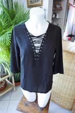 leuk zwart praktisch uniek shirt blouse, Maat 38/40 (M), Zwart, Ophalen of Verzenden, Zo goed als nieuw