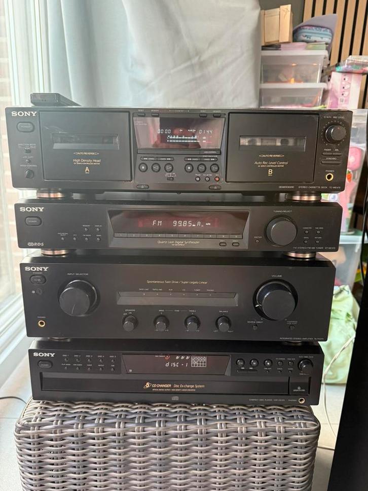 Sony stereo set losse componenten, Audio, Tv en Foto, Stereoketens, Zo goed als nieuw, Cassettedeck, Sony, Losse componenten, Ophalen of Verzenden