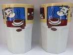 2 tassen koe d 8  x h 12 cm, Huis en Inrichting, Keuken | Servies, Overige materialen, Ophalen of Verzenden, Zo goed als nieuw