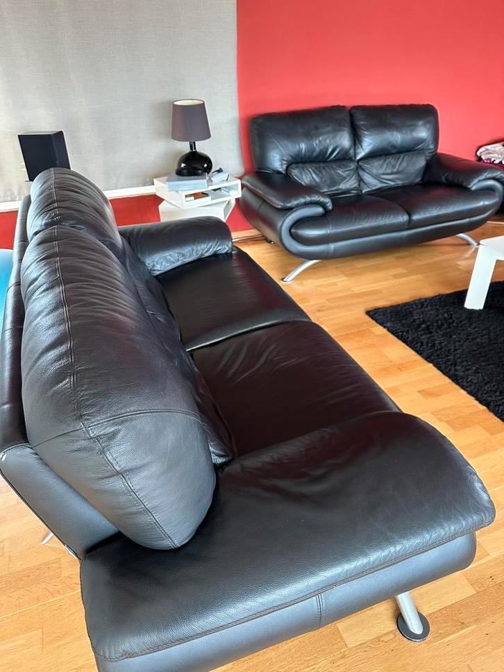 ️ Ensemble de 2 canapés en cuir – Château d’Ax, Maison & Meubles, Canapés | Sofas & Chaises Longues, Comme neuf, Cuir, Enlèvement