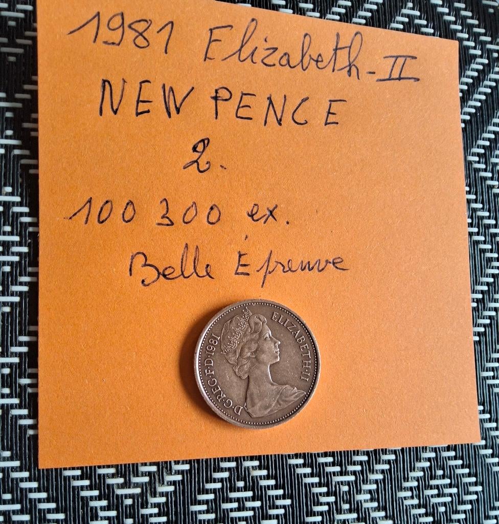 2 new pence elizabeth 2 1981 (rare), Timbres & Monnaies, Enlèvement ou Envoi