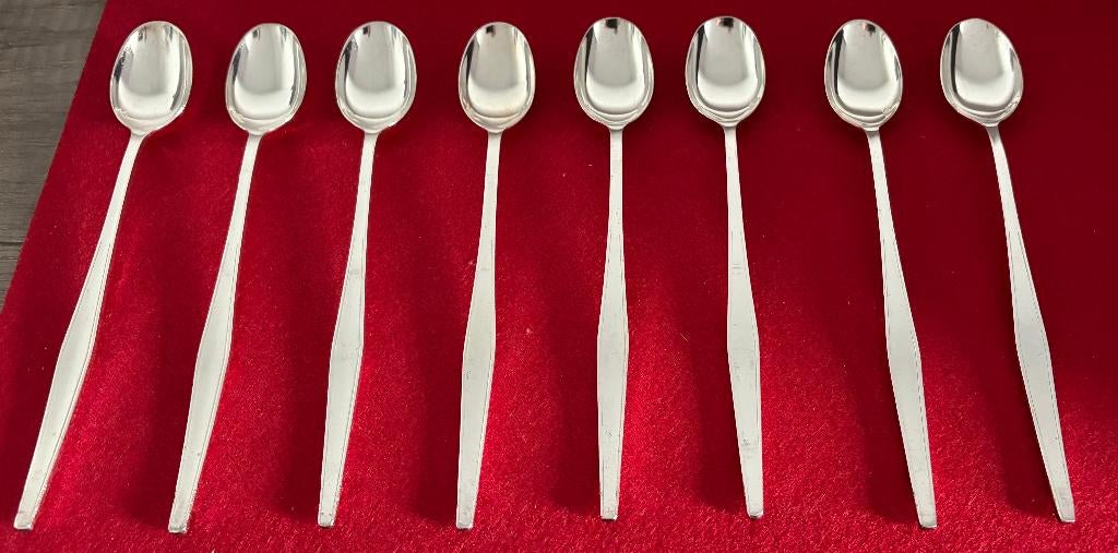 9 Cuillères Orly Vintage Christofle en Argent Plaqué, Antiquités & Art, Enlèvement ou Envoi, Argent