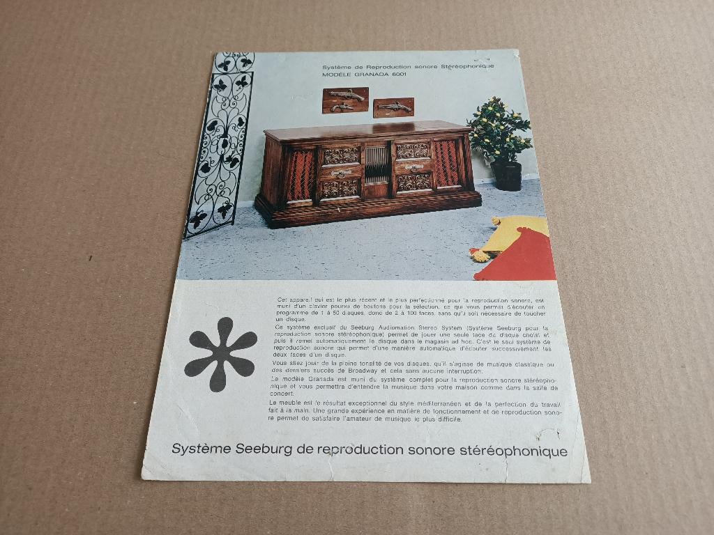 Flyer: Seeburg Granada 6001 (1976) jukebox, Envoi, Seeburg