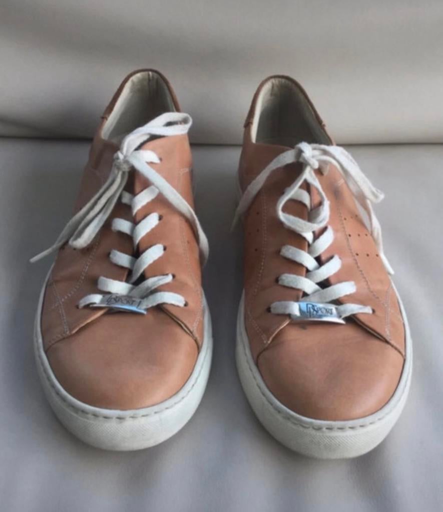 Heren sneakers DL sport, Bruin, Ophalen of Verzenden, Zo goed als nieuw, Sneakers