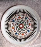 Marmeren kunstschaal uit India meegebracht., Antiquités & Art, Antiquités | Assiettes décoratives & Carrelages, Enlèvement