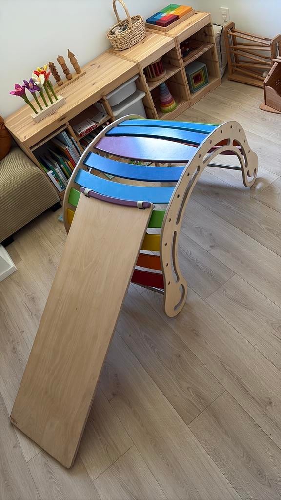 PRIJSDALING - Katehaa Toys klimrek/glijbaan/wobbel/pikler, Ophalen, Gebruikt, Glijbaan