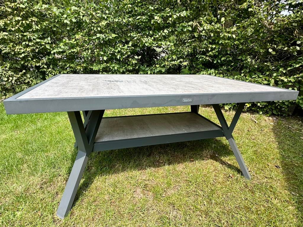TUINTAFEL VAN SUPERIEURE KWALITEIT, Jardin & Terrasse, Tables de jardin, Enlèvement, Comme neuf, Rectangulaire, Métal