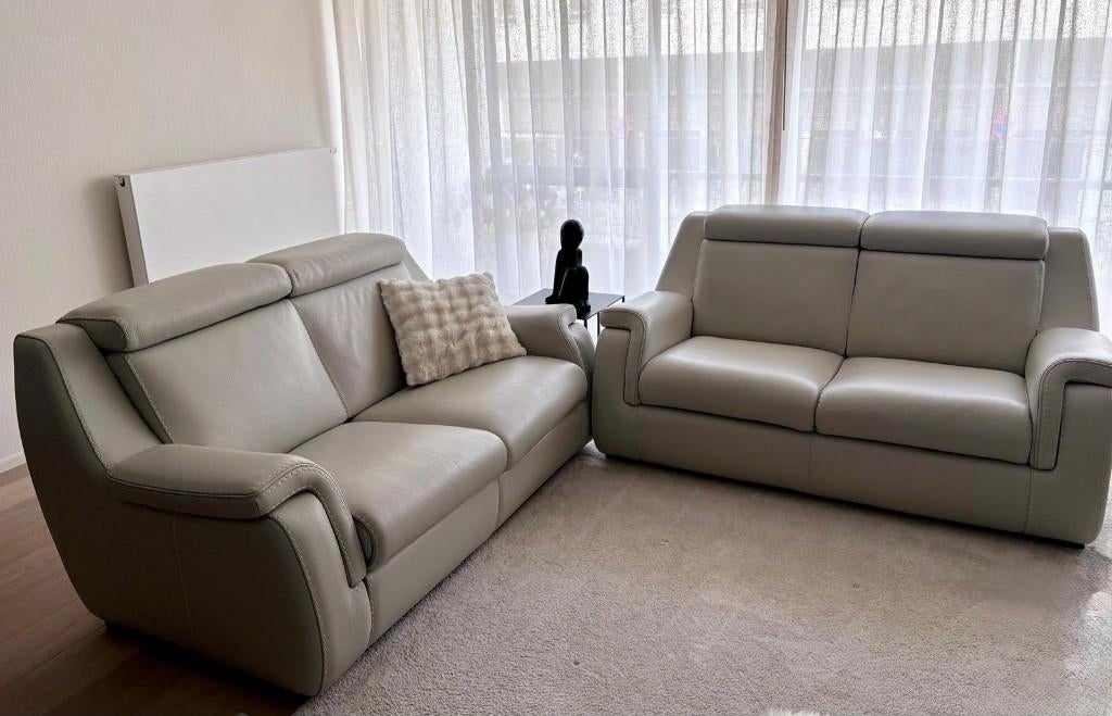 SALON DE CUIR, Maison & Meubles, Canapés | Salons, Comme neuf, Banc droit, Deux personnes, 150 à 200 cm, Moins de 75 cm, Cuir