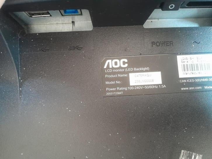 monitor in goede staat! AOC 23.8'" i2475PXQU. Met USB 3.0, Computers en Software, Monitoren, Ophalen of Verzenden